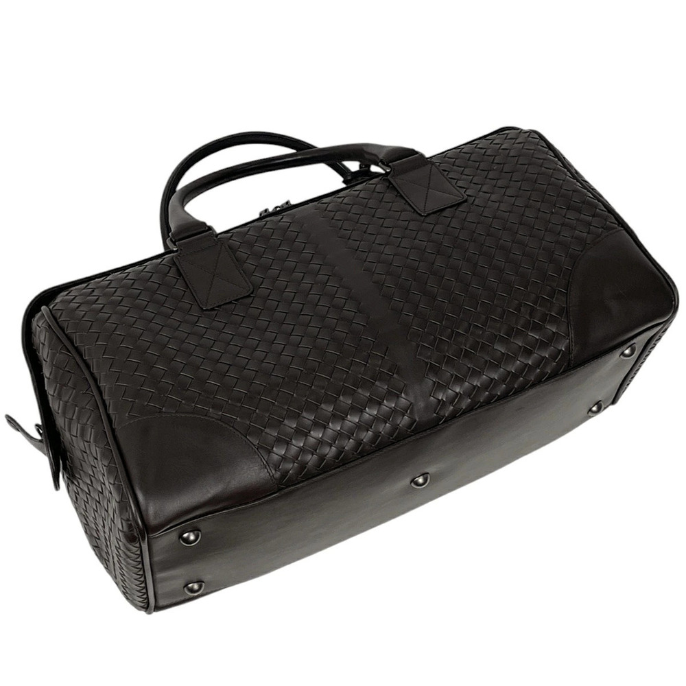 Bottega Veneta Handbag Brown Leather Bag Intrecciato Shoulder Boston